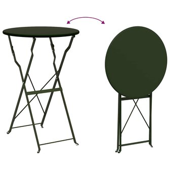 Bistrotafel Donkergroen &Oslash;50x71 cm Poedercoating staal 9