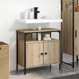 Badkamerkast Beige 60 x 30 x 60 cm Bewerkt hout 1