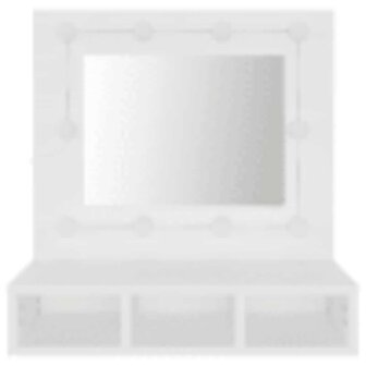 Spiegelkast met LED-verlichting 60x31,5x62 cm wit 5