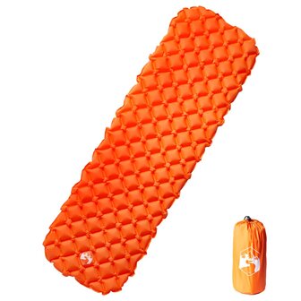 Kampeermatras opblaasbaar 190x58x6 cm 1-persoons oranje 1