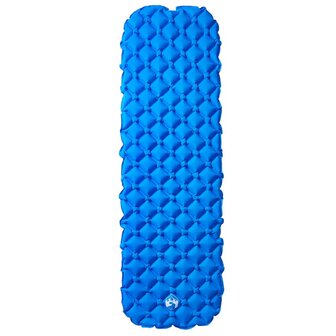 Kampeermatras opblaasbaar 190x58x6 cm 1-persoons blauw 2