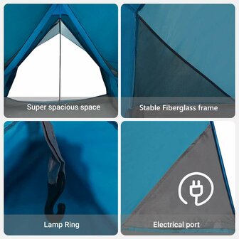 Tenten met dak Blauw 220 x 233 x 184 cm Polyester 9
