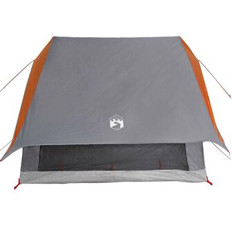 Tenten met dak Grijs en oranje 220 x 233 x 184 cm Polyester 6