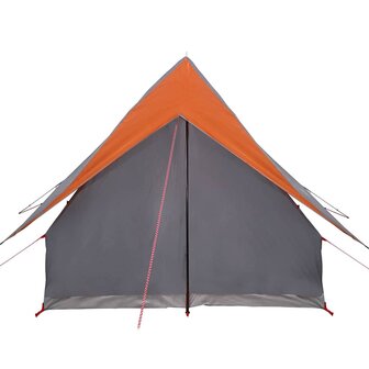 Tenten met dak Grijs en oranje 220 x 233 x 184 cm Polyester 7