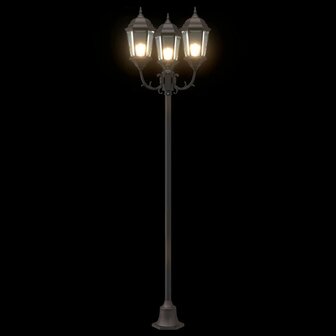 Tuin Lantaarnpaal Brons Aluminium en Glas 7