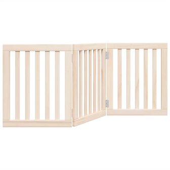 Hondenhek inklapbaar 3 panelen 150 cm populierenhout 2