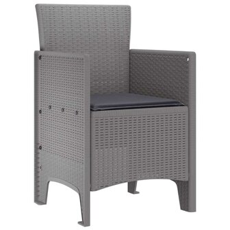Tuinstoel 2 pcs Lichtgrijs 53 x 49 x 85 cm PP 4