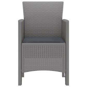 Tuinstoel 2 pcs Lichtgrijs 53 x 49 x 85 cm PP 6
