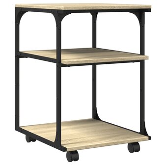 Printerkastje 3-laags 43x48x64 cm bewerkt hout sonoma eiken 2