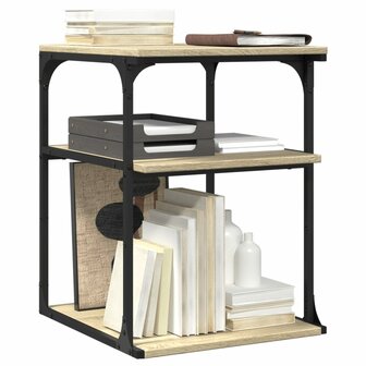 Printerkastje 3-laags 43x48x64 cm bewerkt hout sonoma eiken 6