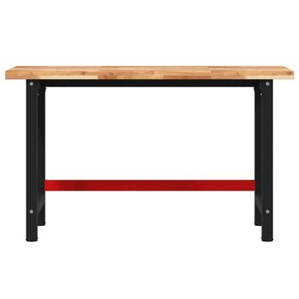 Werkbank rechthoekig 140x60x83 cm massief acaciahout 4