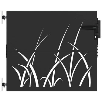 Tuinpoort met slot Zwart 85 x 100 cm Poedergecoat staal 2