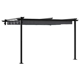 Wandgemonteerde Pergola Antraciet Staal 2