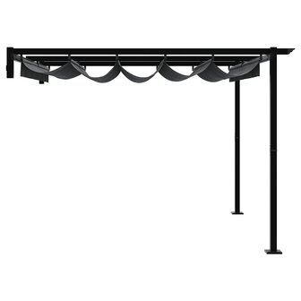 Wandgemonteerde Pergola Antraciet Staal 5