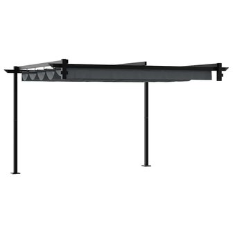Wandgemonteerde Pergola Antraciet Staal 6