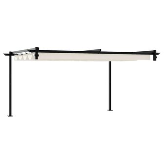Wandgemonteerde Pergola Cr&egrave;me Staal 6