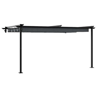 Wandgemonteerde Pergola Antraciet Staal 2