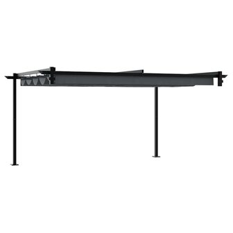 Wandgemonteerde Pergola Antraciet Staal 6