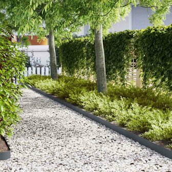 Gazonranden 10 pcs Antraciet 100 x 0.5 x 15 cm Staal 1