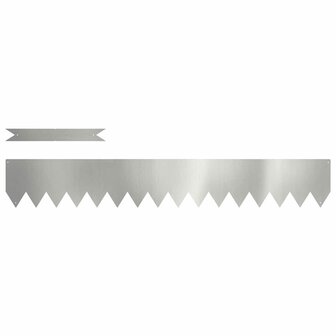 Gazonranden 10 pcs Zilver 100 x 0.5 x 15 cm 2