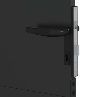 Tuinpoort met slot Zwart 105 x 125 cm Poedergecoat staal 7