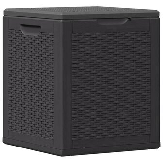 Tuinbox 90 L PP rattan zwart 2
