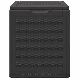Tuinbox 90 L PP rattan zwart 3