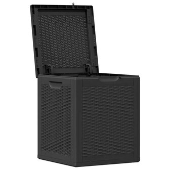 Tuinbox 90 L PP rattan zwart 4