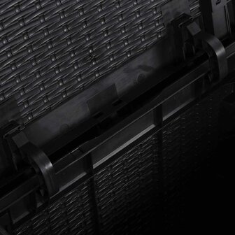 Tuinbox 90 L PP rattan zwart 7