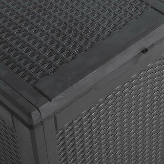 Tuinbox 90 L PP rattan zwart 8