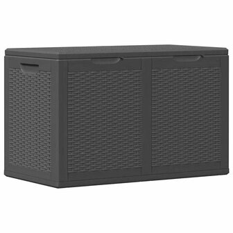 Tuinbox 180 L PP rattan zwart 2