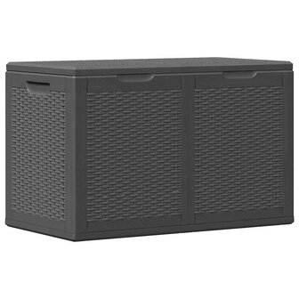 Tuinbox 180 L PP rattan zwart 6