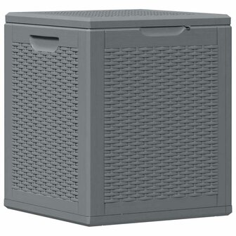 Tuinbox 90 L PP rattan grijs 2