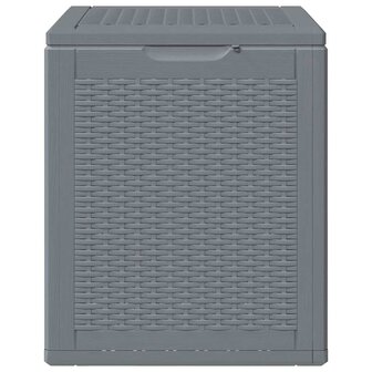 Tuinbox 90 L PP rattan grijs 3