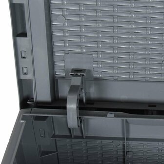 Tuinbox 90 L PP rattan grijs 8