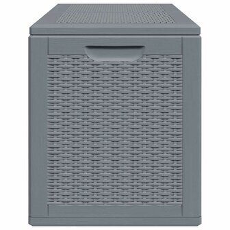 Tuinbox 180 L PP rattan grijs 6