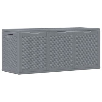 Tuinbox 270 L PP rattan grijs 7
