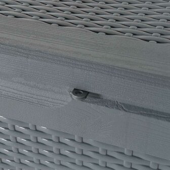 Tuinbox 270 L PP rattan grijs 9