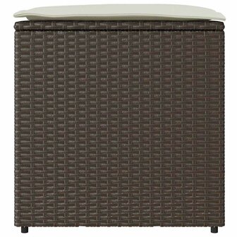 Kussenbox met opslag Bruin 50 x 50 x 50 cm poly rattan 5