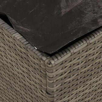 Kussenbox met opslag Grijs 50 x 50 x 50 cm poly rattan 9
