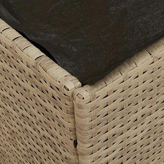 Kussenbox met opslag Beige 50 x 50 x 50 cm poly rattan 9