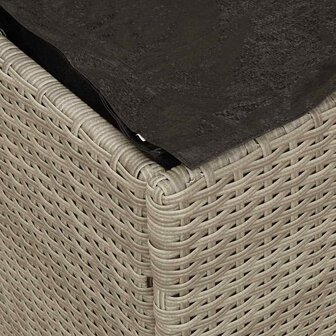 Kussenbox met opslag Lichtgrijs 50 x 50 x 50 cm poly rattan 9