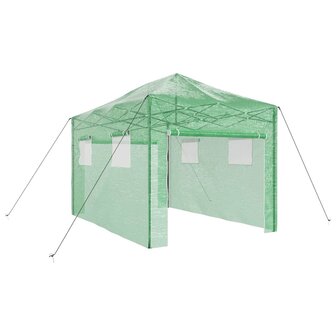 Kas met dak Groen 280 x 410 x 315 cm Staal 2