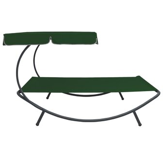Loungebed met luifel groen 3
