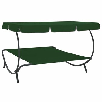 Loungebed met luifel groen 4