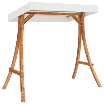 Schommelbank met luifel vurenhout met teak afwerking 5