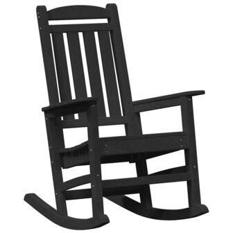 Tuin Schommelstoel 2 pcs Zwart 70 x 92 x 108cm Kunststof 4