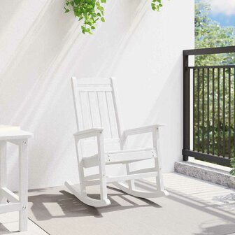 Tuin Schommelstoel Wit 70 x 92 x 108cm HDPE 3