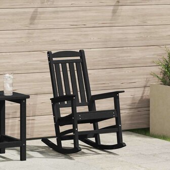 Tuin Schommelstoel Zwart 70 x 92 x 108cm Kunststof 1