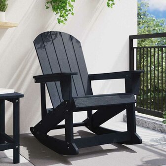 Adirondack Schommelstoel Marineblauw 73.5 x 92 x 90cm Kunststof 3